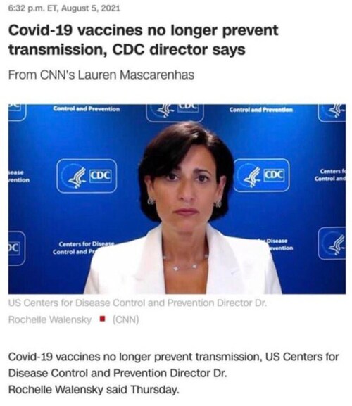 I have been warning of the vax failure all along. I also have been showing the meds that do work to prevent and cure COVID. And for doing that, I am banned from Twitter. I wrote Twitter and told them they owe me an apology with all the data that is now coming out to confirm I am spot on. They said too bad, they weren't going to apologize or reinstate my account.

Fauci has known that HCQ is effective since 2005. Walensky also has admitted the jab doesn't work.

If anyone wants more data, I have dozens of pages of links, and articles I have authored.