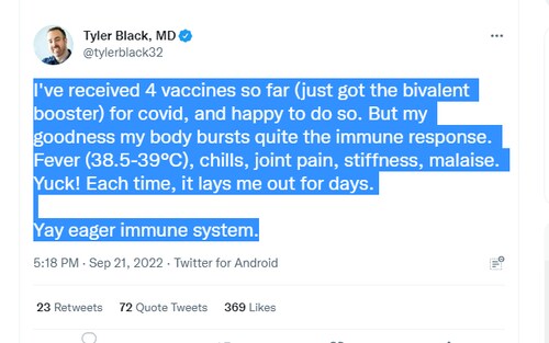 🔥 Canadian doctor takes 4th jab "Omicron bivalent" - human trials are finally underway 🔥

Dr.Tyler...