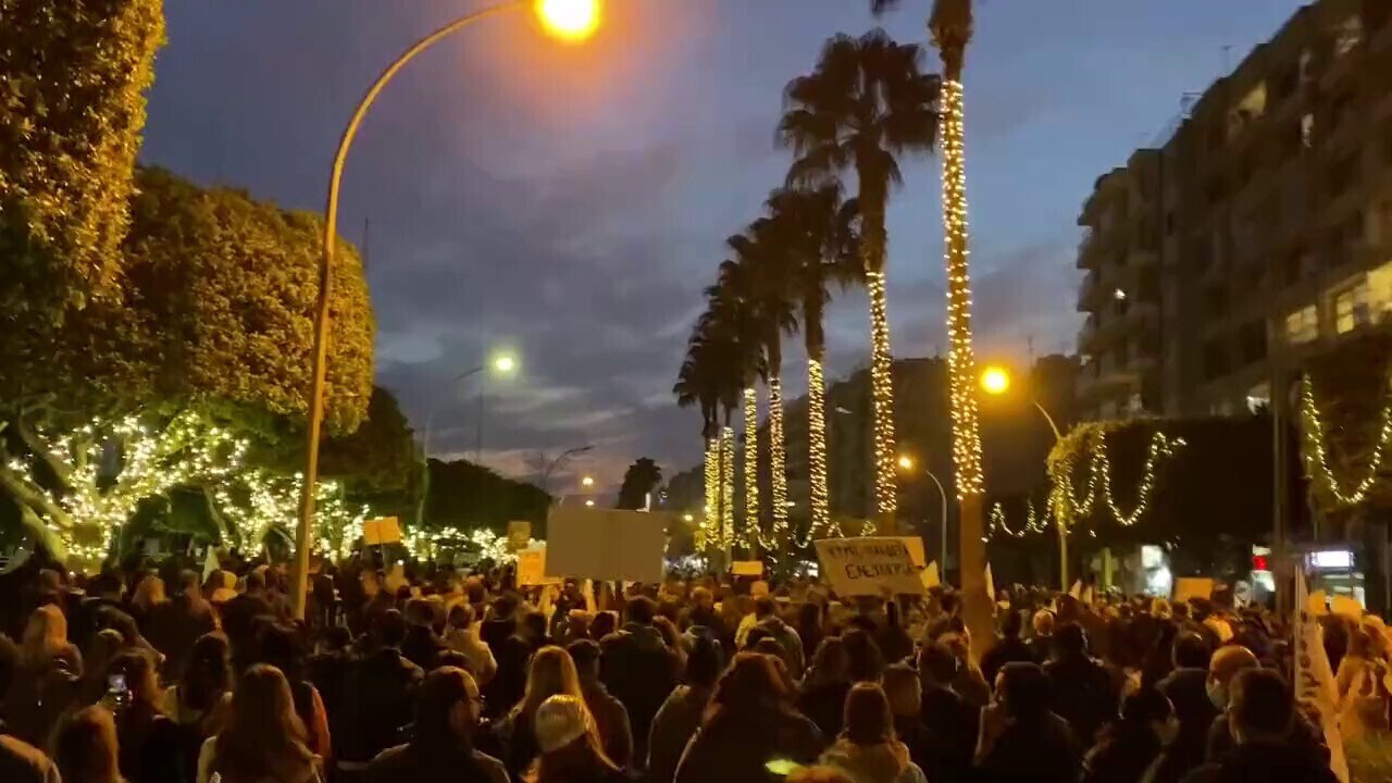 Cyprus hit the streets against covid passports and mandates, again, the mainstream media pretending ...