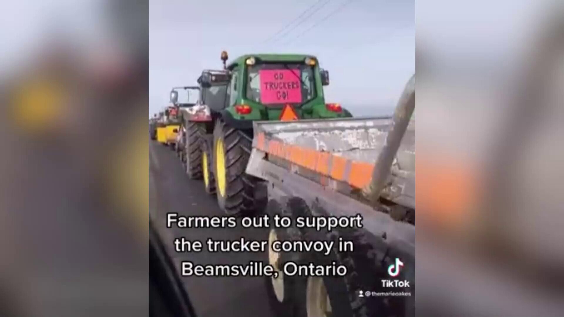 🇨🇦 FARMERS SHOWING SOLIDARITY WITH THE TRUCKERS ⚡💥

🇨🇦 农民与卡车司机表示声援⚡💥