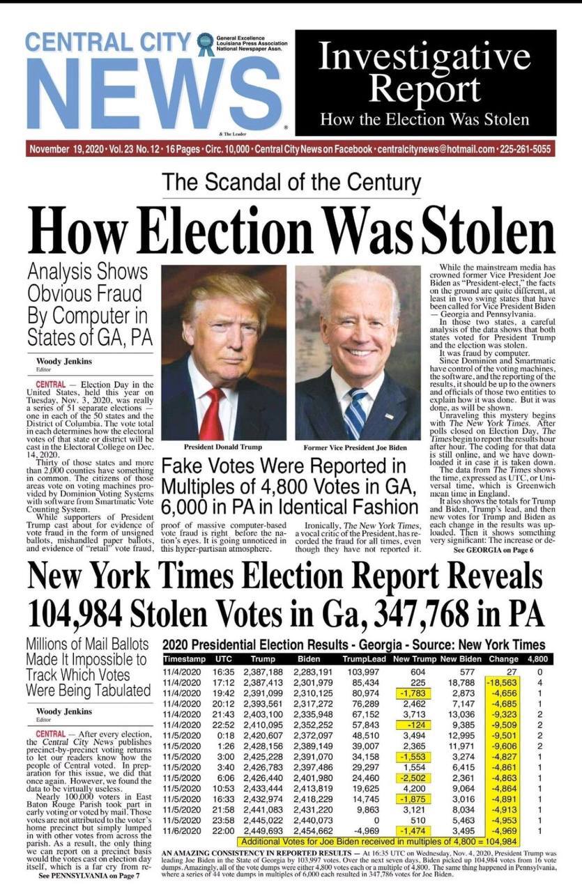 This was November of 2020.

We have so much more evidence now.

Republicans, do your job:

DECERTIFY and INDICT the criminals!
@OfficialGOP @LeaderMcCarthy 