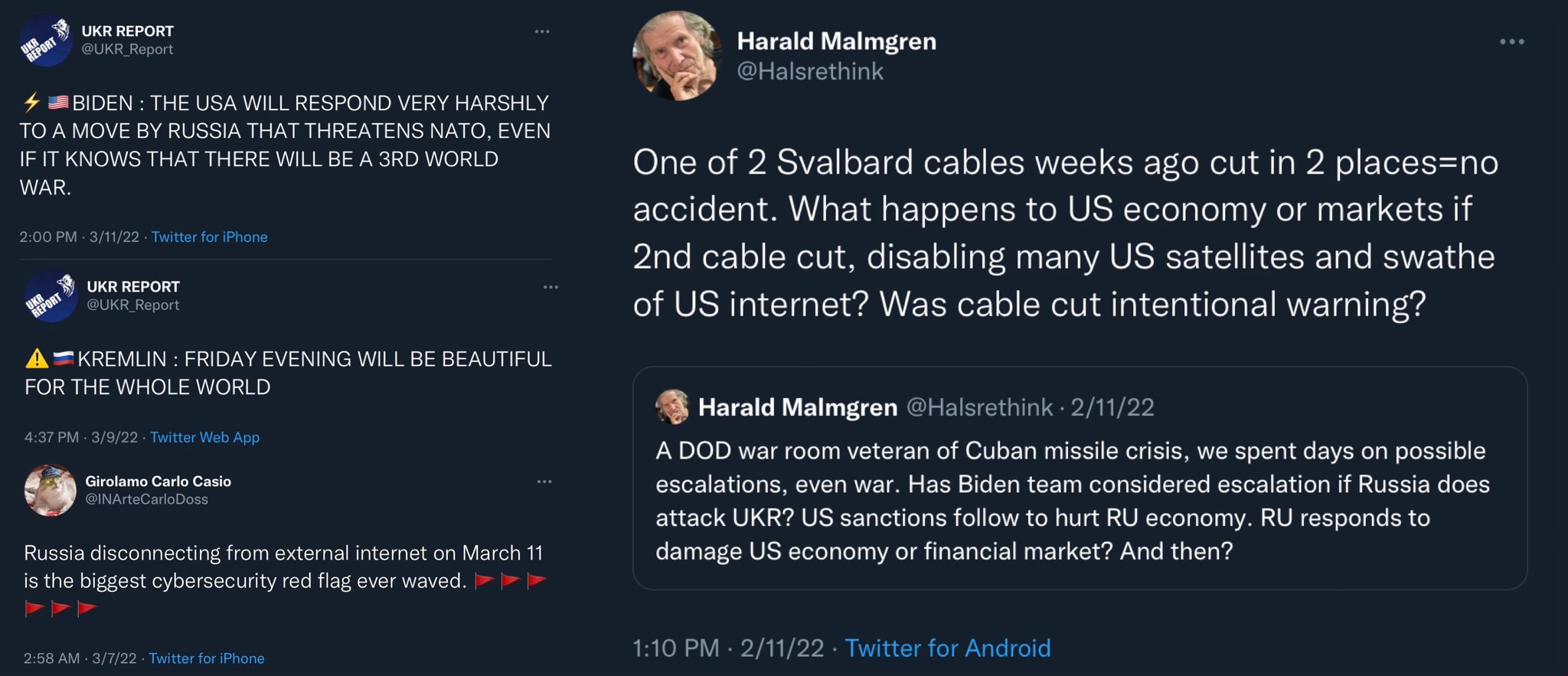 From my friend who trades US S&P futures…dot connecting here. Cyber “Attack” incoming? Hope this is ...