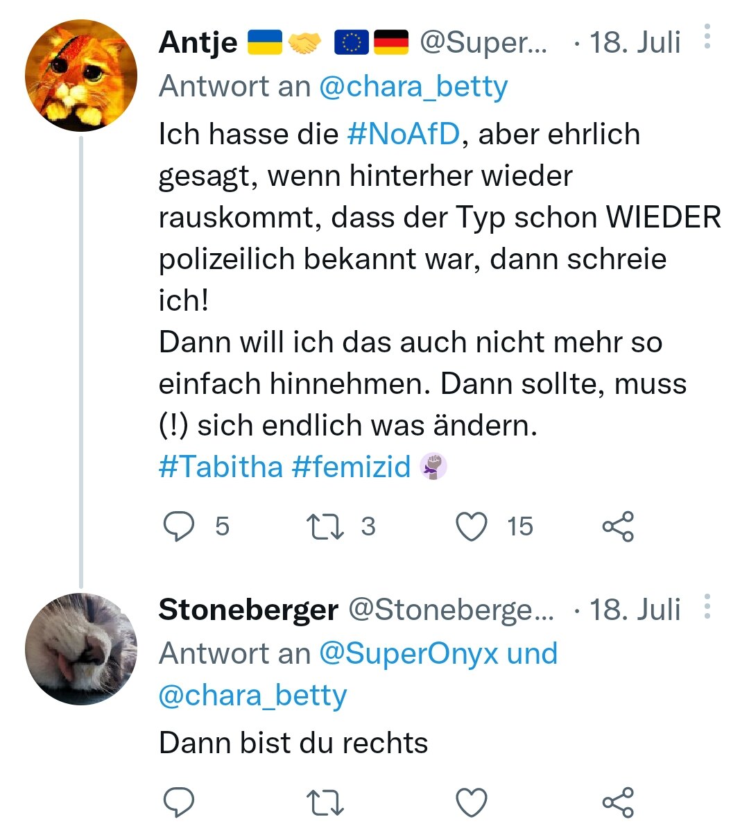 So schnell geht's, liebe Antje. 🤡

Was lernen wir daraus? Bieder Dich nicht an - trag es mir Würde!...