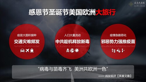 大家在感恩节和圣诞节期间尽量不要旅行
如果旅行一定要注意安全
感谢才女文雍的形像描述：
病毒与苗毒齐飞    美洲与欧洲一色