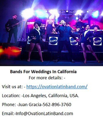 Hire Ovation Latin Bands For Weddings In California at best price.

For more details: -
Visit us at:...