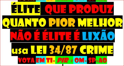 ÉLITES NARRATIVAS FACTOS E PROPAGANDA

EM TODO O LADO OUVIMOS QUE AS ELITES É QUE DEVEM CONDUZIR O P...