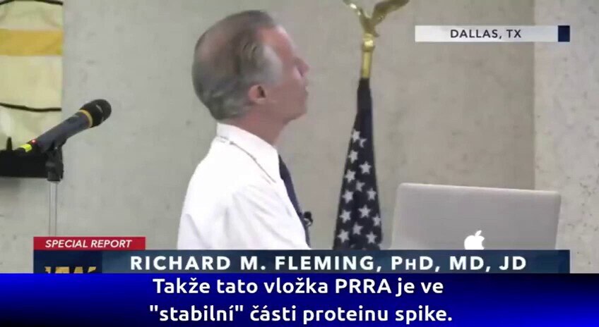 Dr Richard M Fleming PhD,
confirms the presence of HIV in the spike protein. 

He goes on to explain...