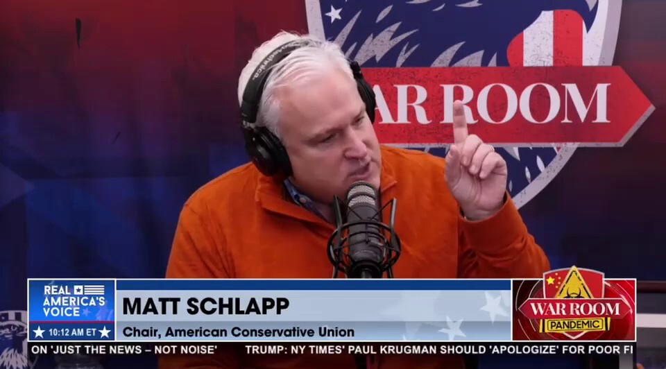 “Anything that’s true, anything that’s holy, anything that brings people joy, anything that creates civilization, they [the Left] are absolutely active participants in trying to rip it apart.” -Matt Schlapp, @mschlapp  

