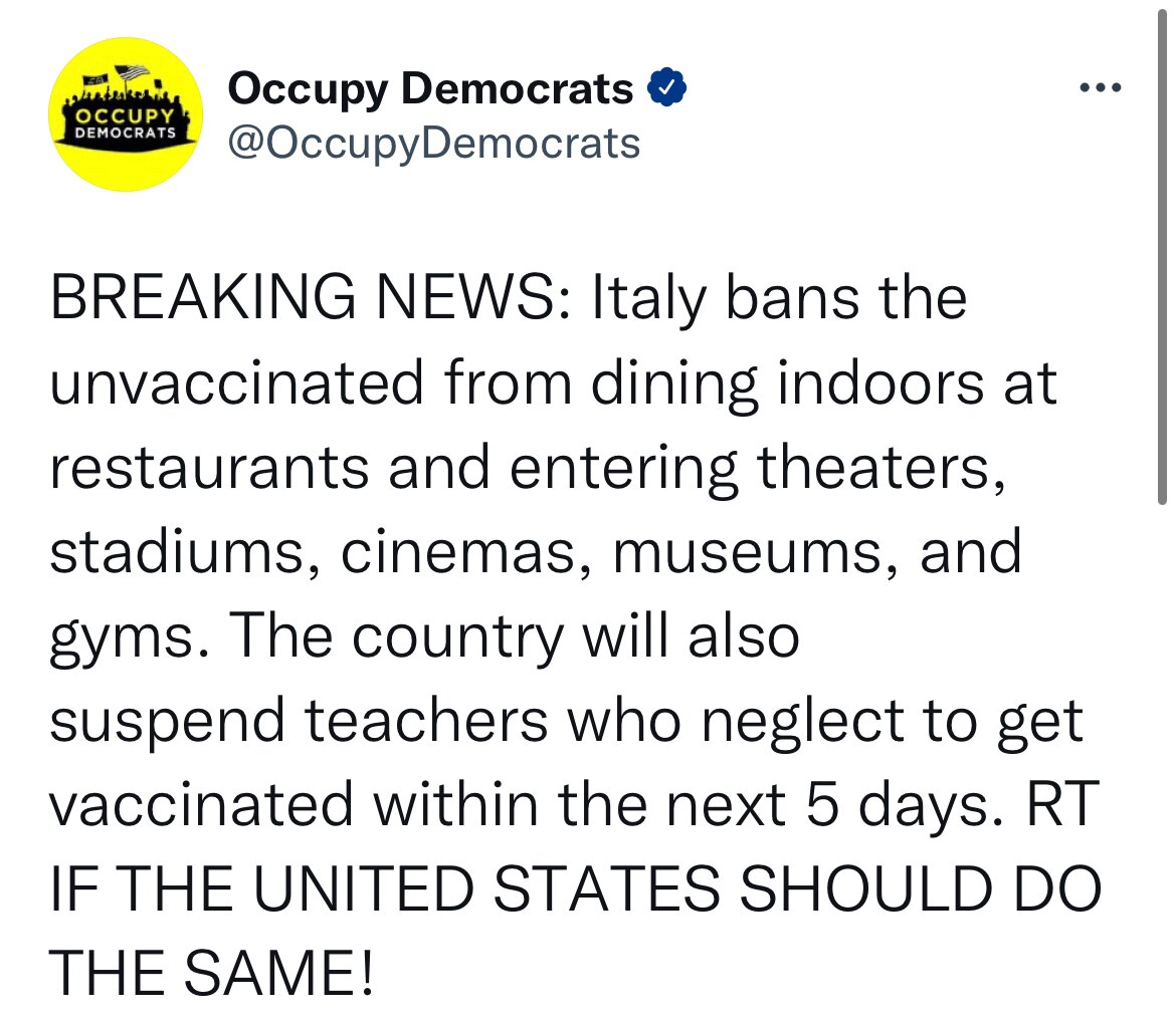 Never Forget. 

2021 Democrats pushed for mandatory vaccines that “worked” 🤥

2022 Globalist will n...