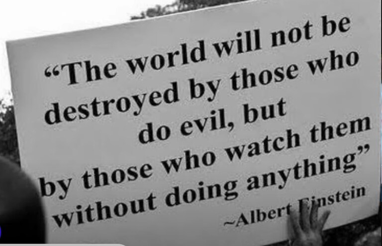 I'll start on this platform with these words by Albert Einstein.