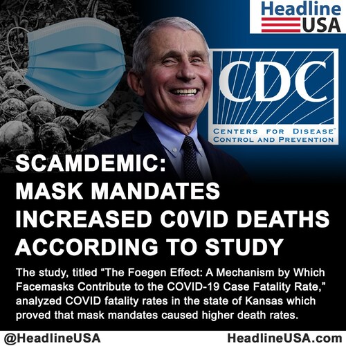 The “health” officials should go to prison for at least manslaughter!
👌🗽for more independent liberty #news please follow 👉 @HeadlineUSA.
“Results from this study strongly suggest that mask mandates actually caused about 1.5 times the number of deaths or ∼50% more deaths compared to no mask mandates”… Read the full article at https://headlineusa.com/study-mask-mandates-responsible-for-increased-covid-deaths/

.
.
.
#headlineusa #fjb #letsgobrandon #democratsdestroyamerica #SaveAmerica #impeachbiden #AmericaFirst #democrats #Fauci #WHO #mask #masks #vaccines #mandates  #covid #masksdontwork #joerogan  #ivermectin #hcq #scamdemic #conspiracy #NWO #covid19 #billgates #thegreatreset #Q #WeThePeople #DNC #congress #NIH #CDC #wearamask #maskmandate #maskmandates