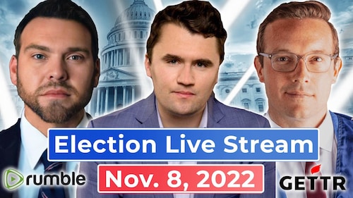 Streaming LIVE all night tonight for a special election night marathon edition of The Charlie Kirk Show!  
The stream begins at 6pm ET and going until late into the night as results roll in. If you've never watched an election night special of The Charlie Kirk Show, hold on to your seats, it's going to be electric. 

This is your one stop shop for all things Election Night. Buckle up, folks, here we go! 
