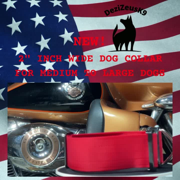 INTRODUCING OUR BRAND NEW 2" INCH WIDE TACTICAL BUCKLE DOG COLLARS FROM DEZIZEUSK9
RED, BLUE, TAN, B...