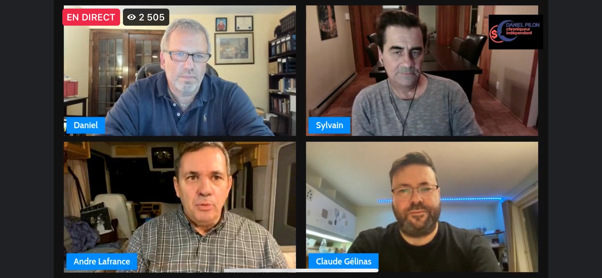 DAN EN LIVE avec André Lafrance, Sylvain Laforest et Claude Gelinas 

https://www.facebook.com/danie...