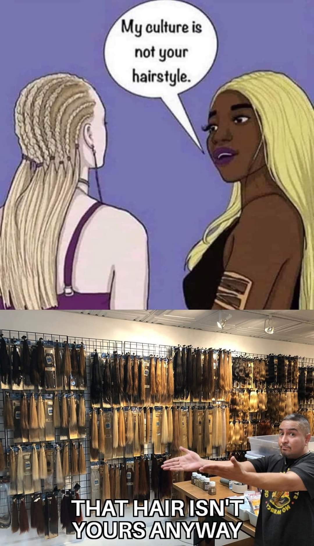 Lol oh really ???? Neither is that blonde fake ass hair on your head .  

