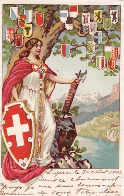 Die Frauenfigur #Helvetia ist die Versinnbildlichung der #Schweiz und erinnert an die Herkunft eines...