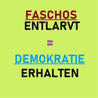 Wer extreme Ansichten durchdrücken will, verlässt den Boden der freiheitlich-demokratischen Grundordnung. Gegen Faschism...
