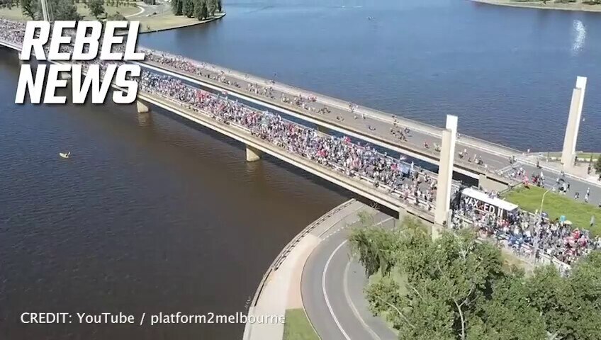 “MASSIVE Truckers for Freedom breaking news of today: A bird's eye view of the convoy heading to Par...