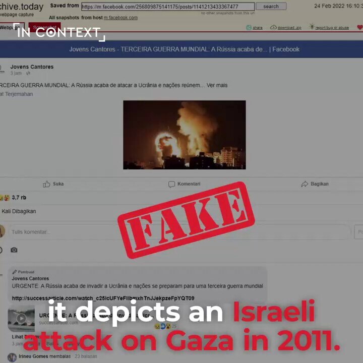 .
Fake Videos claiming to be from Ukraine