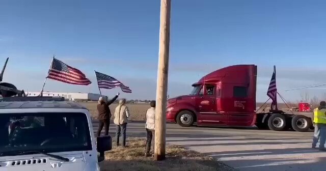 The People's Convoy Arrived in Indianapolis Yesterday and Is Now Reported to Be Over 70 Miles Long �...