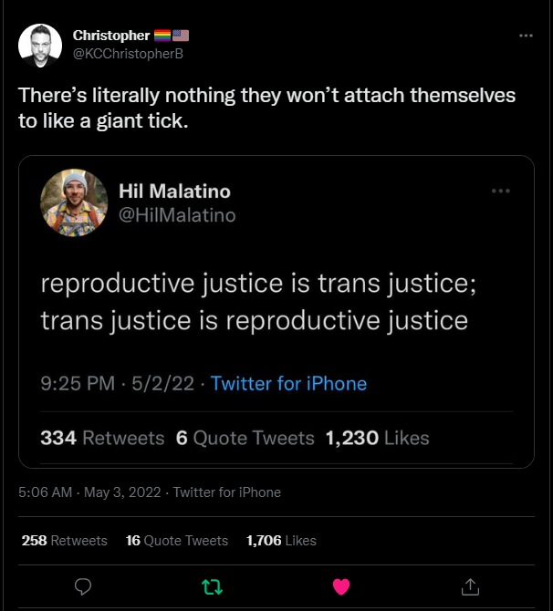 REPRODUCTIVE JUSTICE IS SEXUALLY DEVIANT MAN IN WOMANFACE WHO CAN NEVER REPRODUCE JUSTICE! SEXUALLY ...