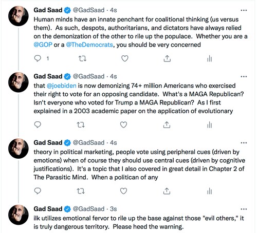 View Gad Saad's post on GETTR. Join the discussion, share your thoughts, and connect with the community.