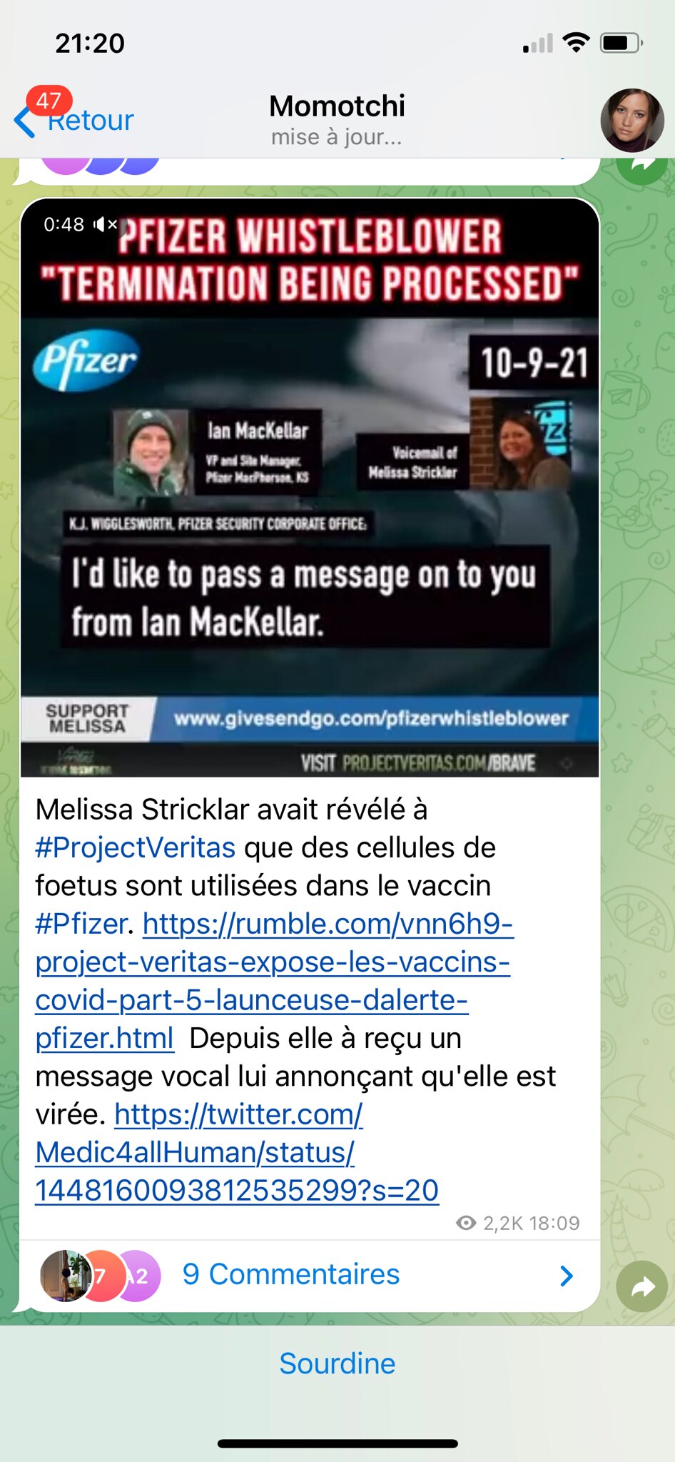 Le temps des révélations est de nos jours… vous savez de quoi je parle ?  Cellules de fœtus 🤫

http...