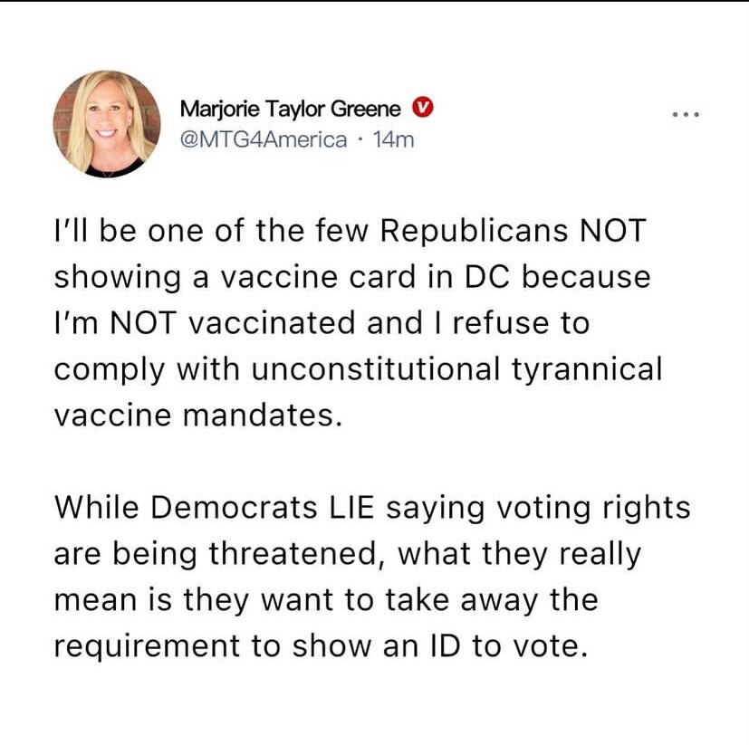 Marjorie Taylor Greene speaks out: 

