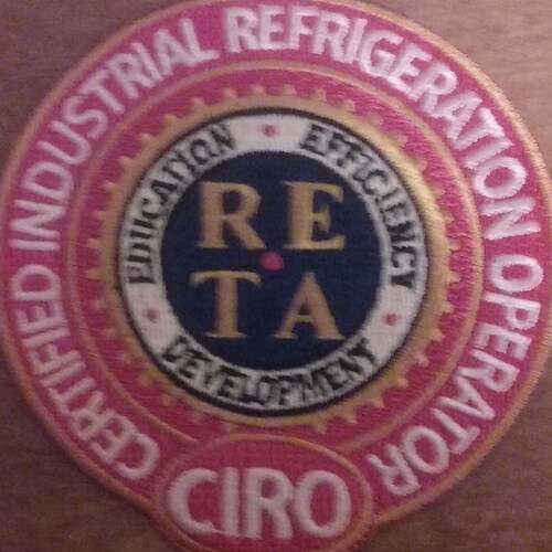 Industrial Ammonia Refrigeration Technician.
RETA CIRO certified