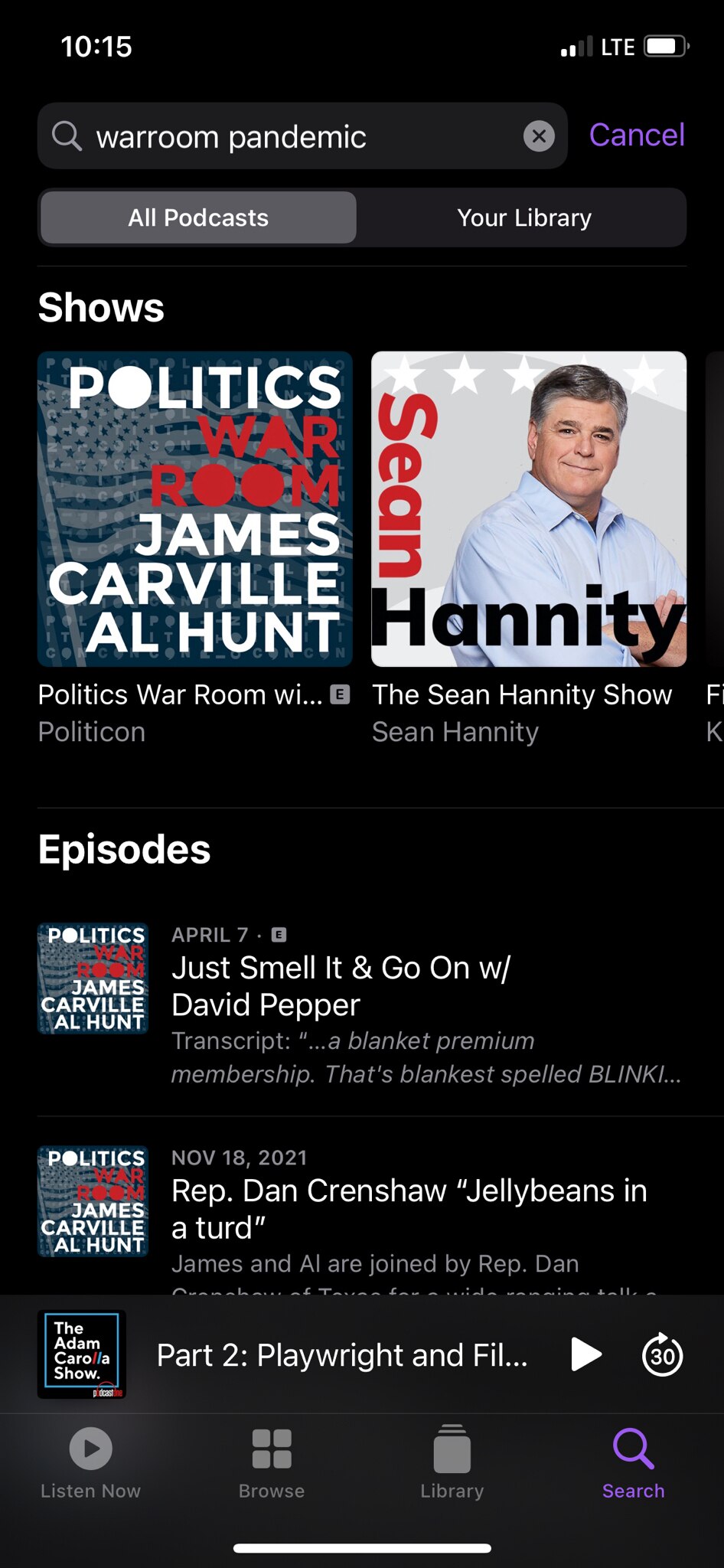 Can’t get #warroompandemic on Apple podcasts anymore? New to me as of today. Anyone else? 