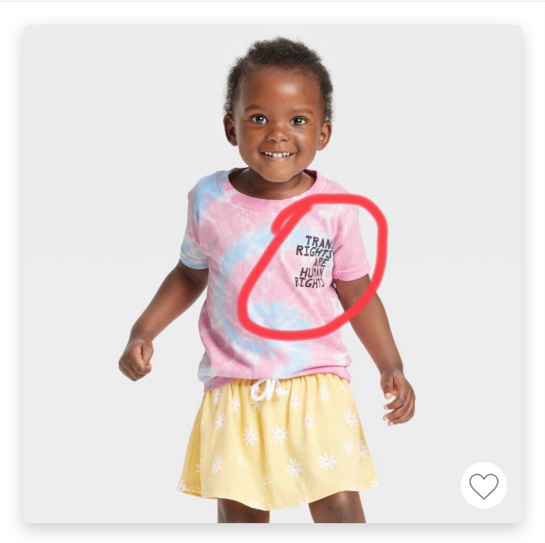 This is a shirt for TODDLERS that says “trans rights are human rights” at Target. 😱