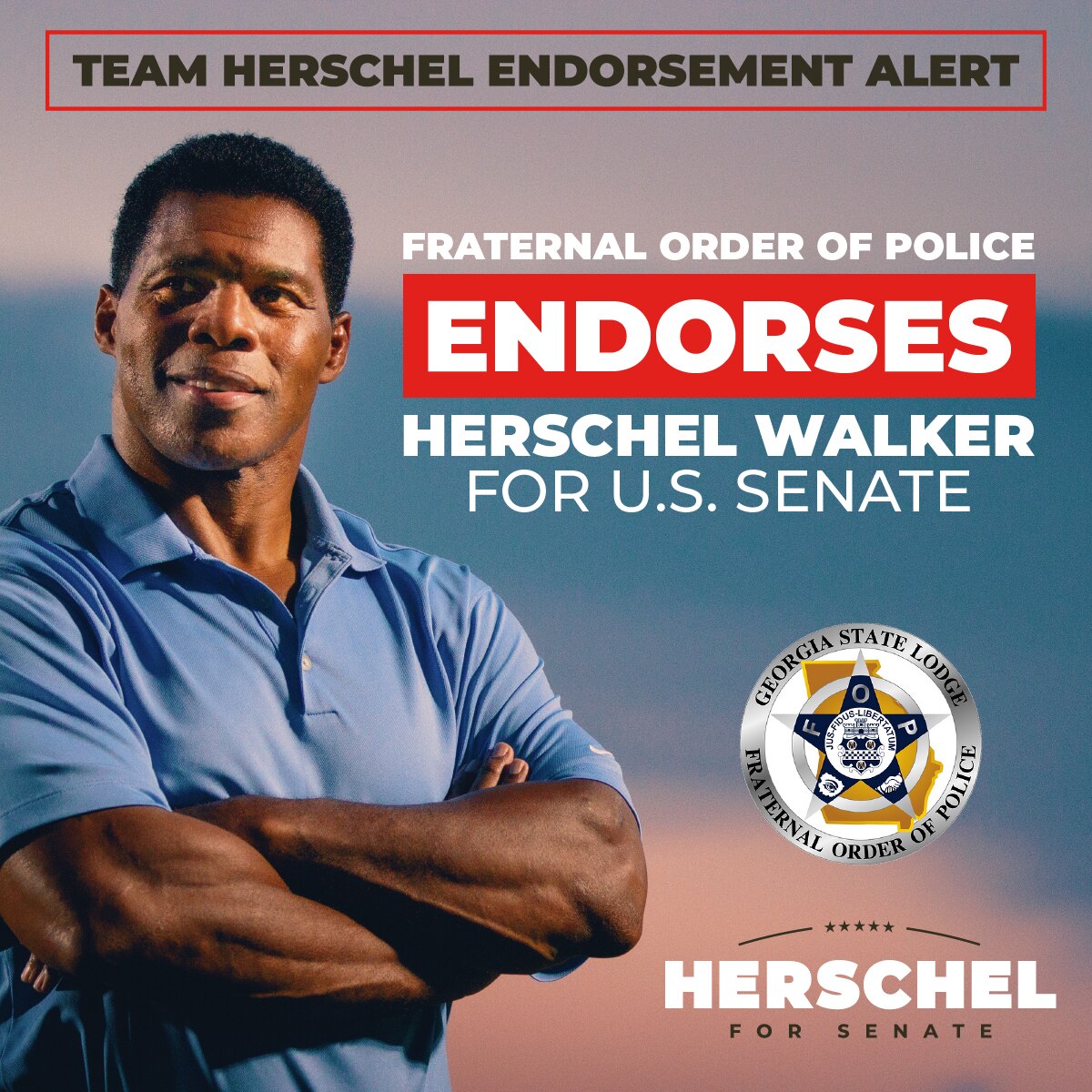 As a consistent and vocal supporter of law enforcement, #TeamHerschel received a formal endorsement ...