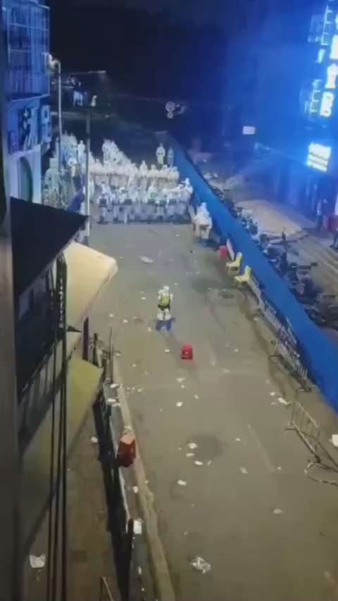 Pound shop stormtroopers entering every area of protests in an attempt to crush dissidents.