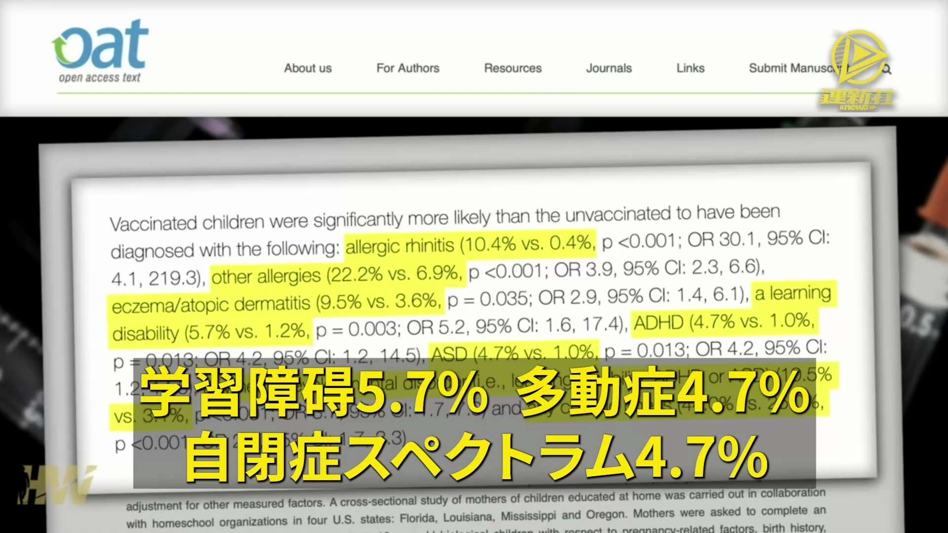 ワクチン接種後、子供たちの慢性疾患に関する驚くべきデータ
ワクチン接種を受けた子供と受けていない子供の間で、慢性疾患に大きな差があることは以前からも証明されていた
#ワクチン #子供 #慢性疾患急増 ...