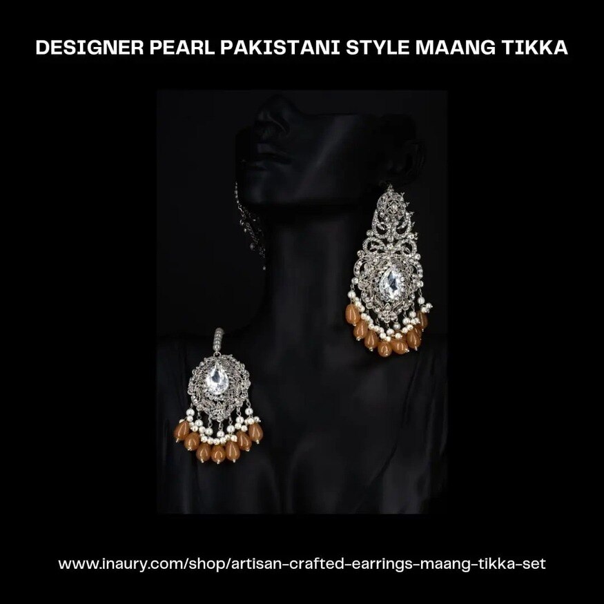 Designer Pakistani Style Maang Tikka and Earrings Set

 Inaury have stylish handcrafted Pakistani je...