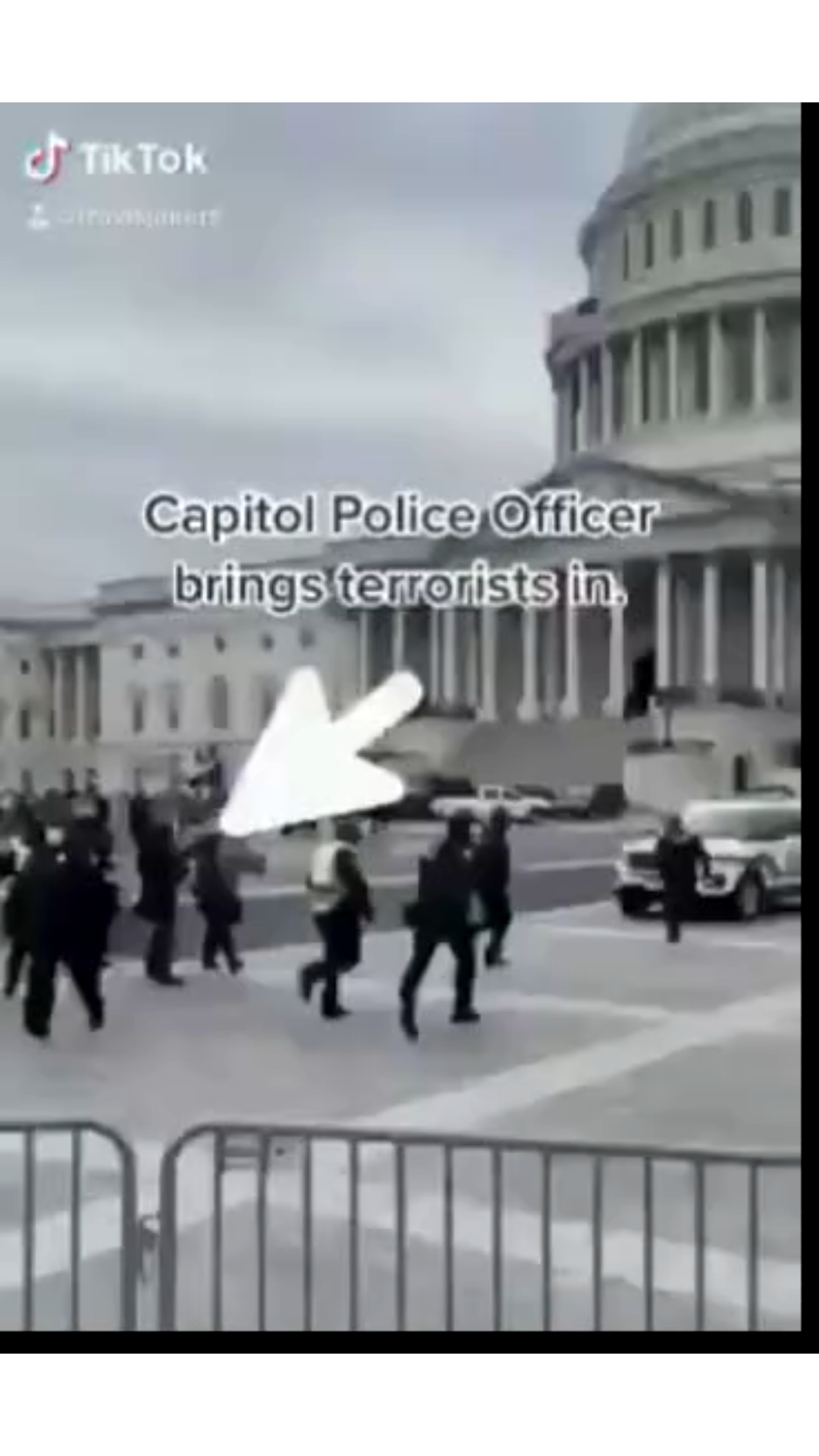 Police literally welcoming protestors into the restricted area. J6 False Flag 