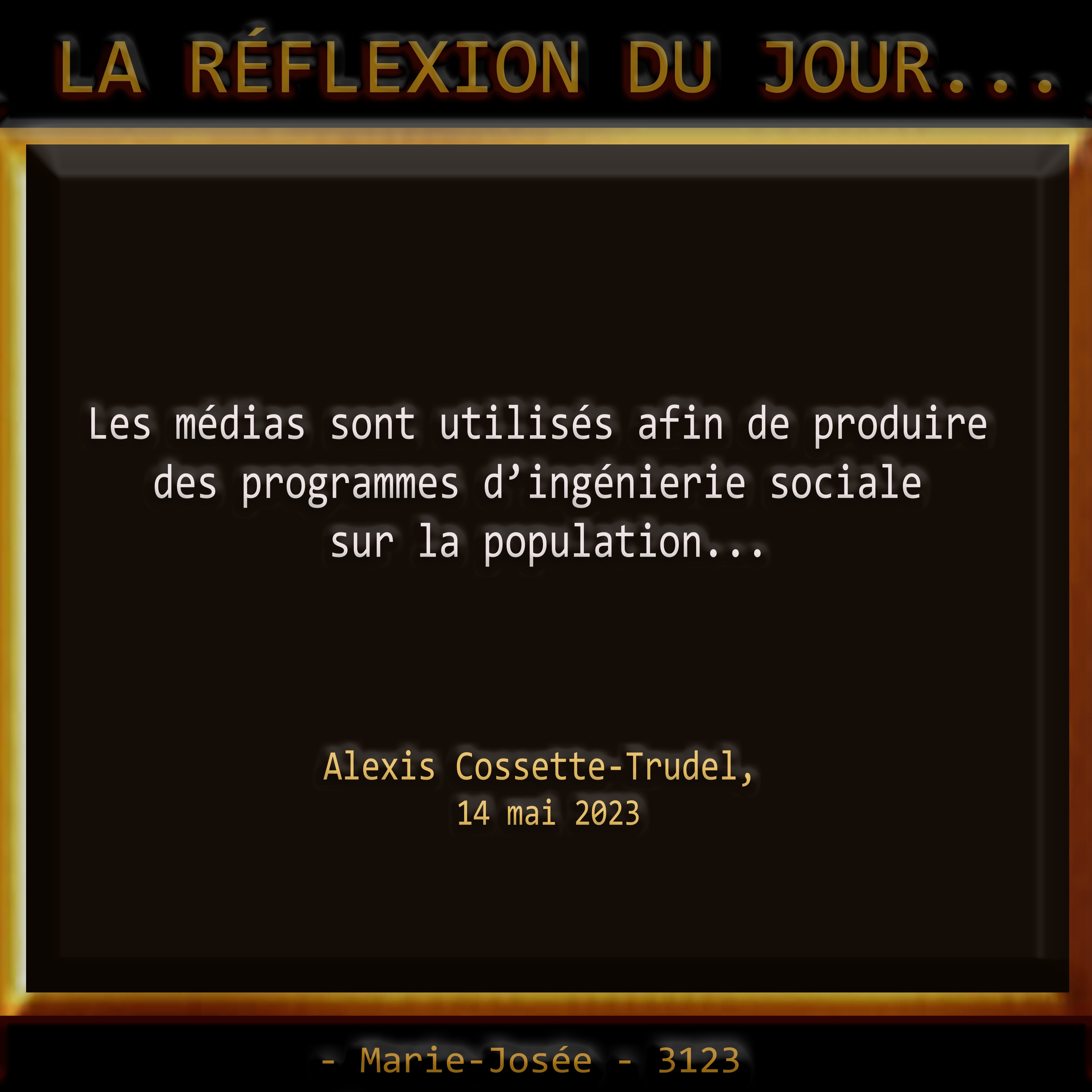 🅰️🅲🆃 Les médias sont utilisés afin de produire des programmes d’ingénierie sociale sur la populat...