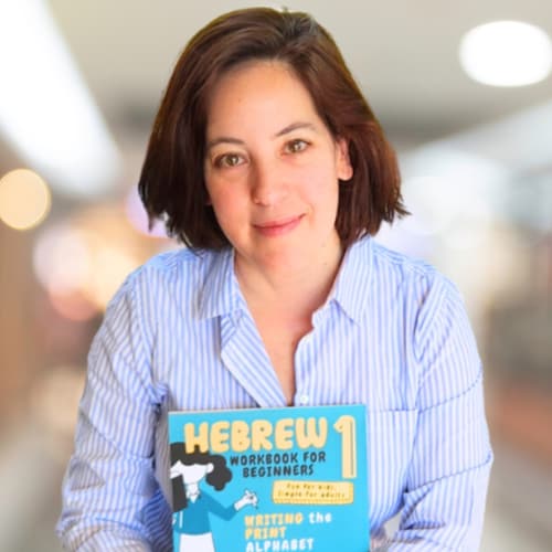 Learn & Love Hebrew:
🤳 Free Guide! and lessons
✍️ Best Selling Hebrew 1, 2 & 3 Workbooks
📚 Hebrew Notebooks
🎨 Coloring Books
👩‍🏫 Online Course