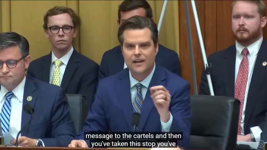 Matt Gaetz on fire