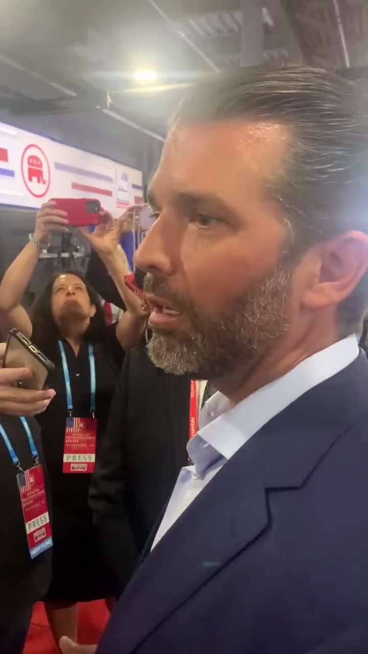 BREAKING: Fox News ordered security to block Don Jr and Kim Guilfoyle from the post-debate spin room...