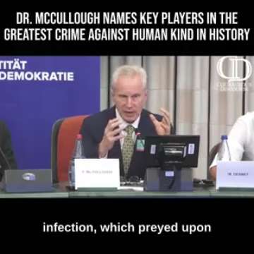 💥💥💥
Dr. Peter McCullough Names Key Players in the Greatest Crime Against Humankind in History.

•...