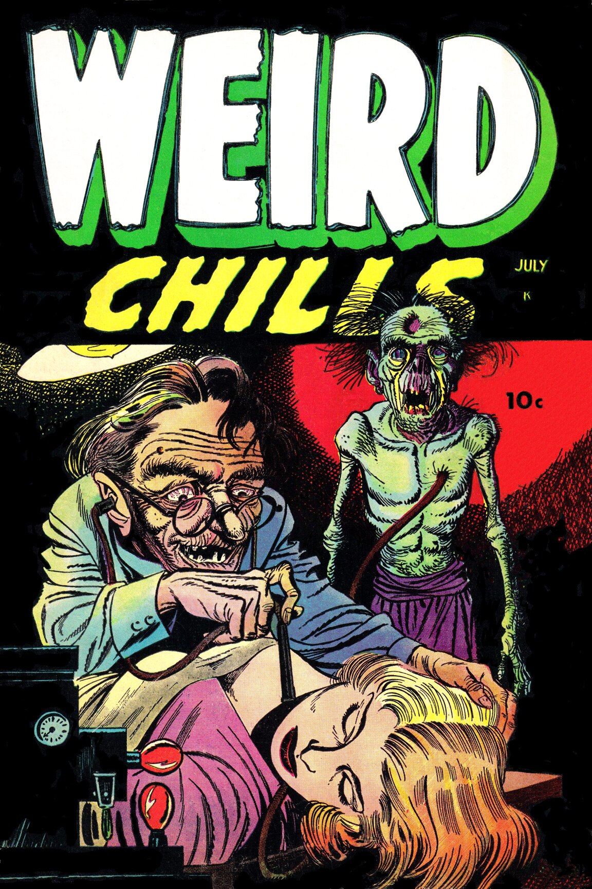 Comic Cover of the Day: 1954 Weird Chills #1 from Stanley Morse. Art by Bernard Baily. #comic #Comic...