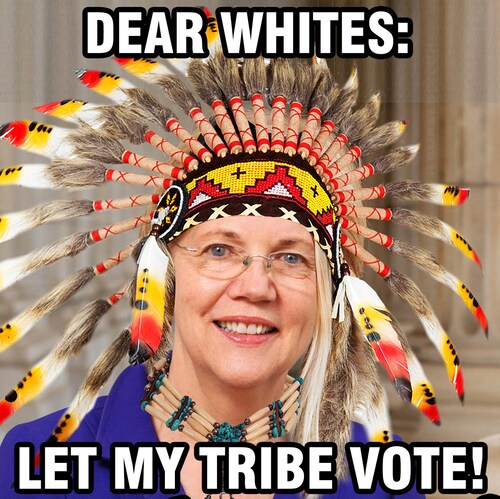 Who keeps doing this to Fauxcahontas??🤣🤣🤣