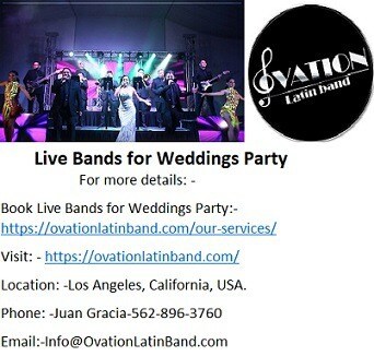 Book Live Bands for Weddings Party by ovation at best price.
Ovation Latin band is the best services...