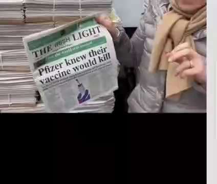 🇫🇷🔥💣🌪️C'est la presse irlandaise. 
Première page. 

Pfizer savait que ses vaccins pouvaient tue...
