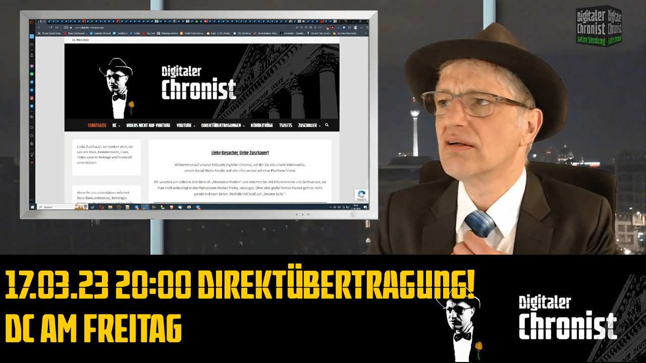 Aufzeichnung vom 17.03.23 Direktübertragung! DC am Freitag