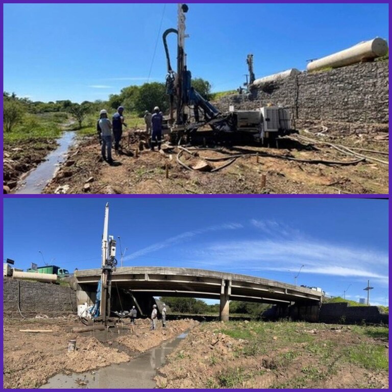 RIO GRANDE DO SUL: O DNIT iniciou a construção de mais duas pontes do complexo do rio dos Sinos na BR-116, em São Leopoldo. Os trabalhos de cravação de est