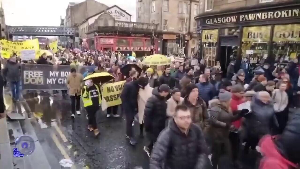 Glaswegians hit the streets today against covid tyranny.