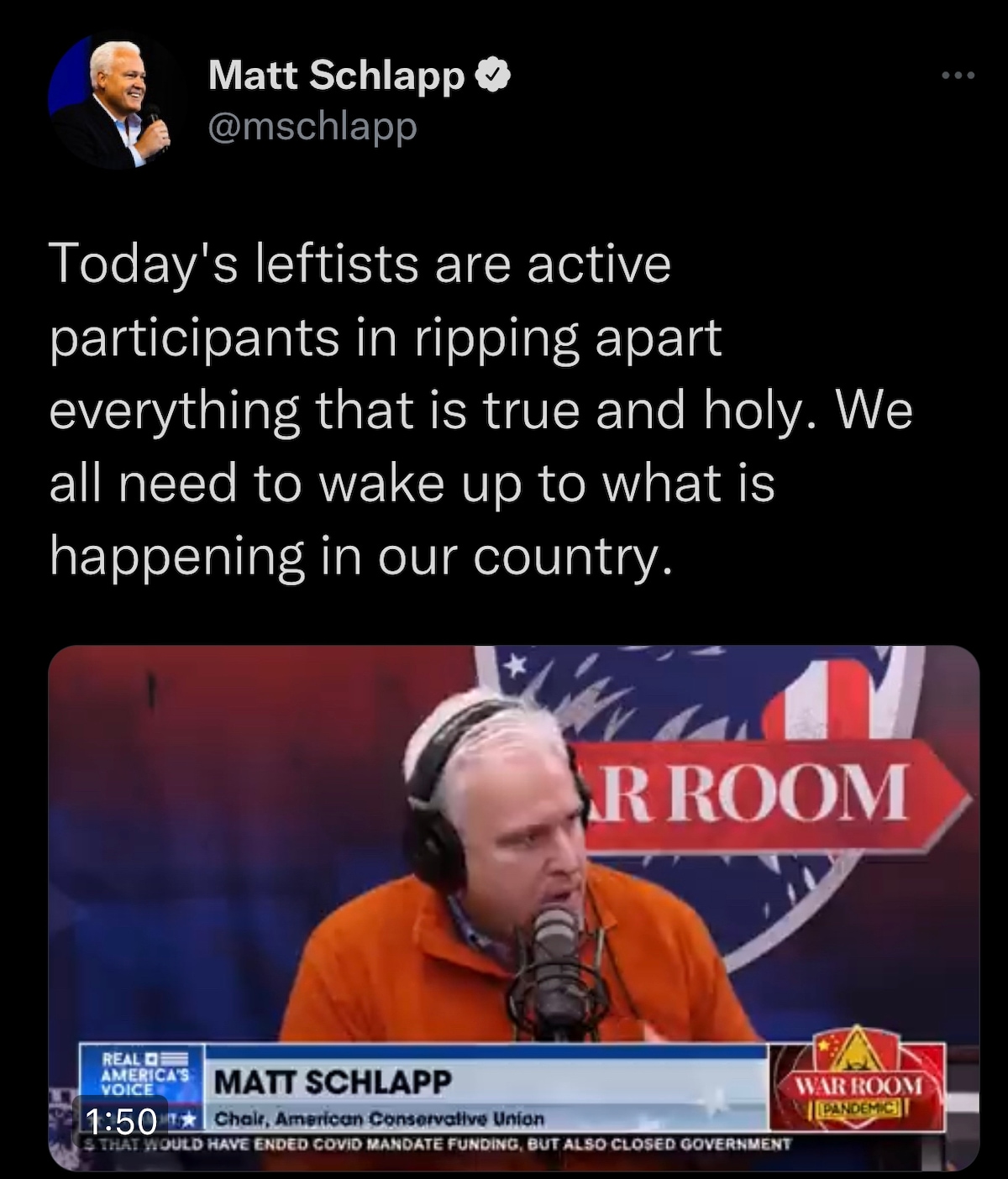The book is ‘The Desecrators’

@mschlapp

#thedesecrators #bannonswarroom 

https://twitter.com/msch...