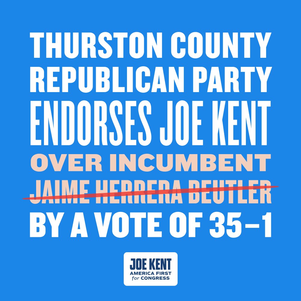I’m honored to have the endorsement of the Thurston county GOP !